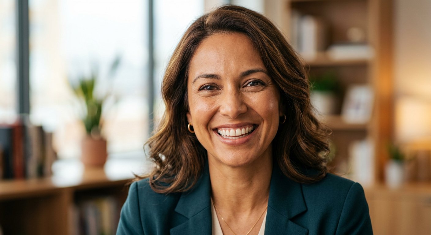 Patient with a bright, confident smile after dental treatment at Huntington Park Dental Clinic